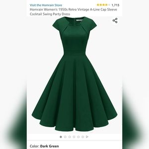 Homrain Vintage Green Dress NWOT